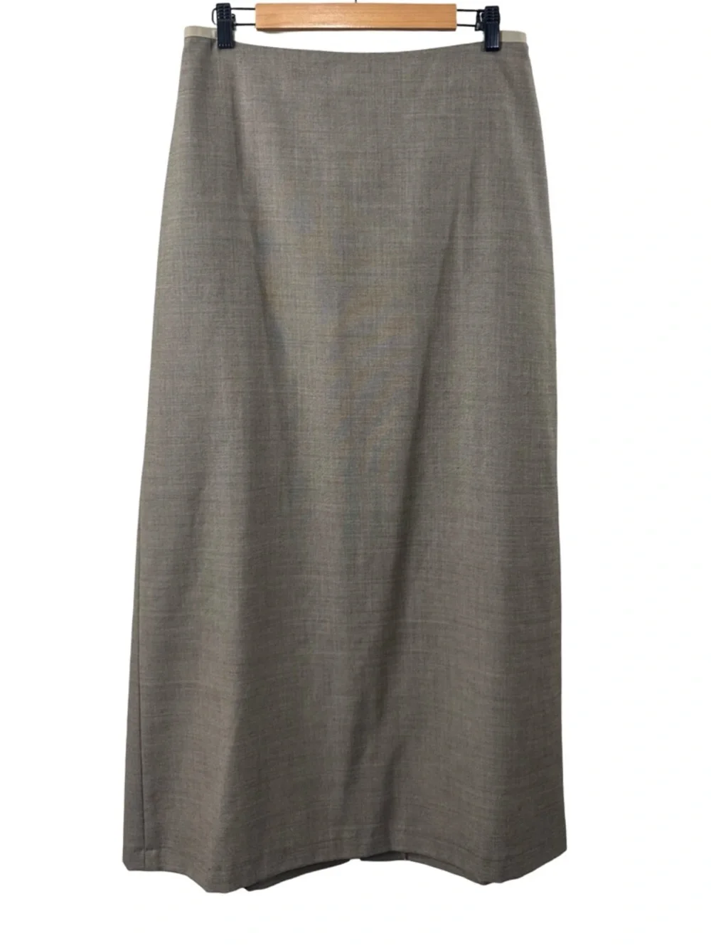 Vintage 90s J. Crew Long Wool Skirt RARE Tailored Lined Quiet Luxury Old Money - Picture 3 of 13
